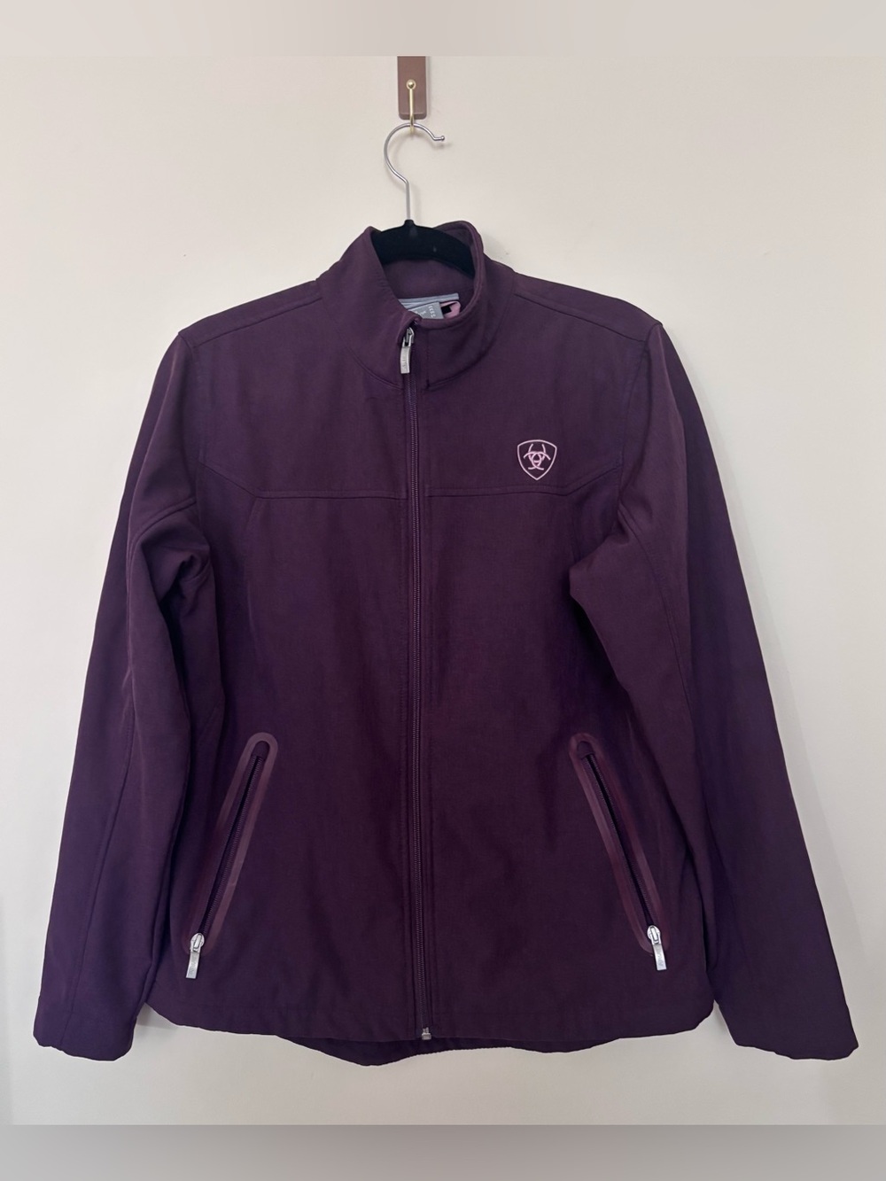 Ariat New Team Softshell Jacket Women’s XL Deep Plum Burgundy Equestrian